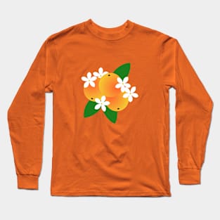 Oranges and Orange Blossom With Foliage Long Sleeve T-Shirt